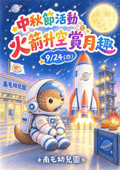 火箭升空賞月趣