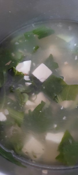 午餐--青菜豆腐湯