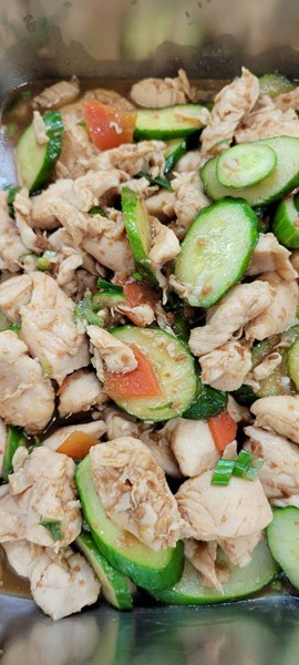 午餐--豆瓣炒雞