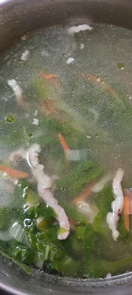 午餐--冬菜肉絲湯