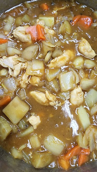 午餐--咖哩洋芋雞肉飯