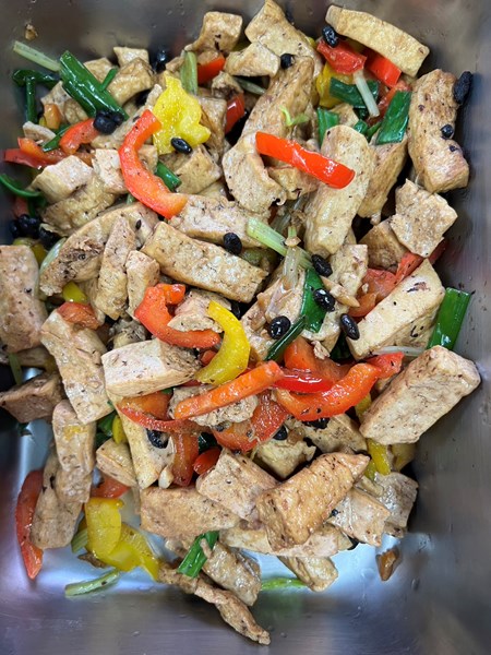 午餐--豆豉彩椒豆干